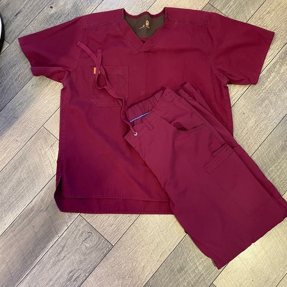 Mens Healing Hands Blue Label Burgundy pants - Picture 8 of 8